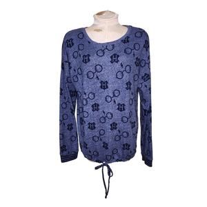 Wizarding World Of Harry Potter Sweater Womens Large Blue Super Soft Long Sleeve